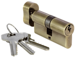 Ключевой цилиндр Morelli с поворотной ручкой (50 мм) 50CK AB Цвет - Античная бронза