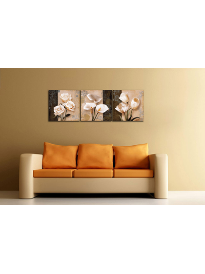 Модульная картина "Цветочное трио"