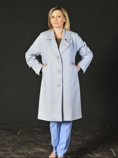 Пальто 659-0224 голубой