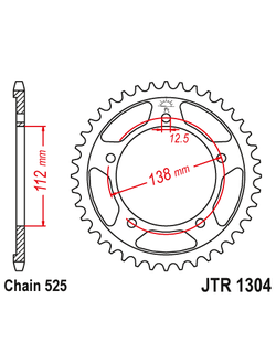 Звезда ведомая (44 зуб.) RK B5005-44 (Аналог: JTR1304.44) для мотоциклов Honda
