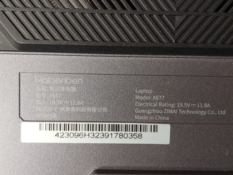 MAIBENBEN X677 ( 16.0 WUXGA IPS 165Hz  Ryzen 7 7735H RTX4060(140Вт, 8Гб) 16GB 512Гб SSD )