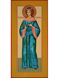 Вера Римская, святая мученица, отроковица. Рукописная мерная икона.