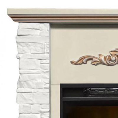 Электрокамин Malta SL белый камень с очагом Magic 24