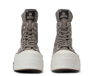 Rick Owens x Converse DRKSHDW DBL DRKSTAR Chuck 70 High Washed Canvas Pack Concrete