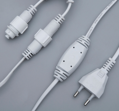 Гирлянда занавес уличная 2 х 1.5 м, 360LED, IP65, 220V, нить белая, свечение белое, тепло-белое.