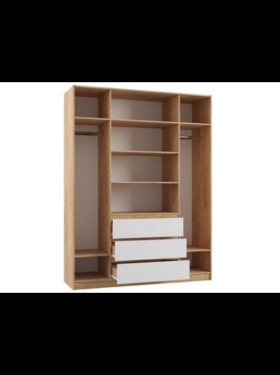 Мадера шкаф 4-х ств Крафт золотой+Белый