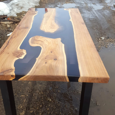 стол-река, карагач, слэб, стол из слэба, стол из спила, стол с рекой, стол из эпоксидной смолы, спил