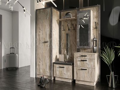 Прихожая Амели 1,75*2,016*0,49 дуб юкон/бетон темный