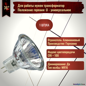 BLV EuroStar 51 Neodym Flood 50w 36° 12v GU5.3