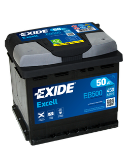 АККУМУЛЯТОР АВТОМОБИЛЬНЫЙ EXIDE EXCELL EB500 R+ 50Ah 450А (En)