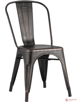 Стул TOLIX черный патина золото