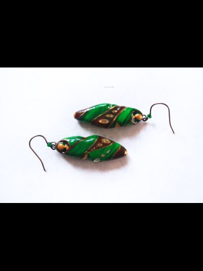 "Шивали, весенняя принцесса", серьги-капли из фарфора