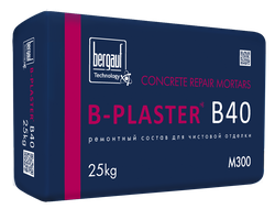 B-PLASTER B40 - Ремонтные составы класса R2 - Штукатурный состав с повышенной водонепроницаемостью для выравнивания, ремонта, гидроизоляции бетонных и каменных конструкций