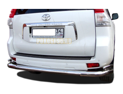 Защита заднего бампера угловая большая d76/42 для Toyota Land Cruiser Prado 150 (2010-...)