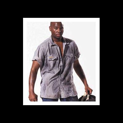 Рубашка Prison Blues® HICKORY WORK SHIRT [Пуговицы/Короткий рукав]