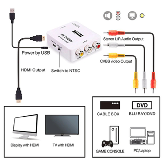 Орбита  переходник HDMI2AV (гнездо HDMI вход - гнезда 3*RCA)