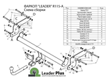 ТСУ Leader Plus для Renault Duster (2010 - н.в.), R115-A