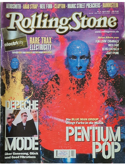 Rolling Stone Germany Magazine April 2001 Blue Man Group,Depeche Modу Cover Иностранные журналы