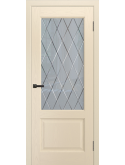 Межкомнатная Дверь ДО Кантри-К тон 42 шпон ясень бисквит