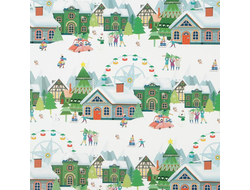Бумага упаковочная «Новогодняя суета»