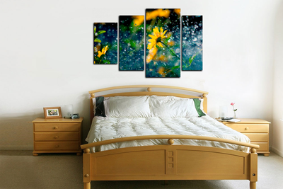 Модульная картина "Летний дождь"