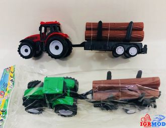Трактор с дровами инерционный/пакет/30*13*6 арт.777-22