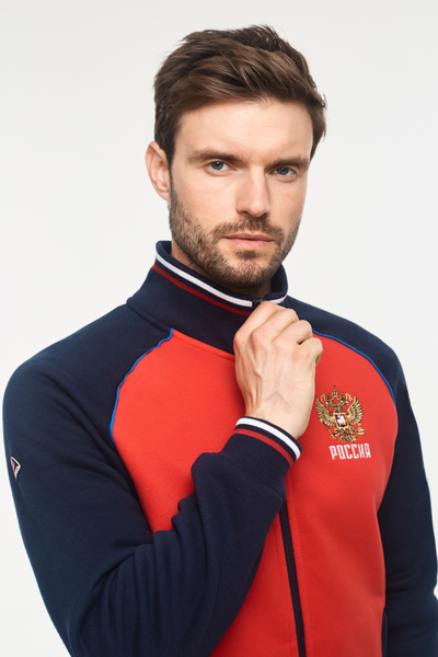 Теплый спортивный костюм мужской  12SKM-RR-1270, красный