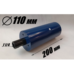 Коронка биметаллическая диаметр 110 мм глубина 200 мм  + переходник на резьбу 1 1/4