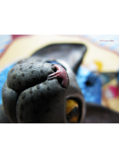 Лунный котик. Необычная подвеска с кошкой из полимерной глины