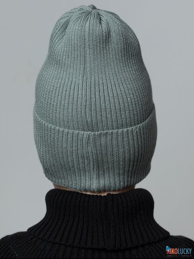 Шапка 25301-01 50%хлопок 50%акрил, мятно-серый 52-56