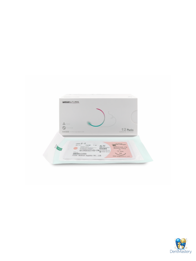 Мононить рассасывающаяся WEGO PGCL USP 6-0, обратно-режущая игла 3/8 13 мм, 75 см, неокрашенная (артикул Q63133-75)