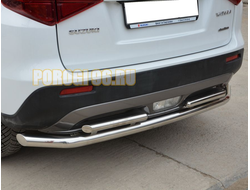 Защита заднего бампера двойная d60/42 для Suzuki Vitara 2019-