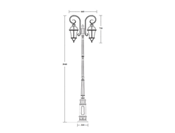 Светильники садово-парковые ROME 2L