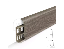 Плинтус ПВХ Идеал Деконика 85 мм. Орех серый 296