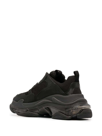 Black triple s clear sole sneakers deals