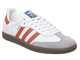 Adidas Samba Vegan White (Белые с красным) Арт2 сбоку
