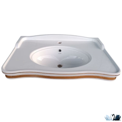 Раковина Creavit Antik Gold AN080-00CB00E-AD00 80 х 50 см подвесная, с золотым декором
