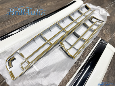 Молдинги Toyota Land Cruiser 200 12-15 широкие белые