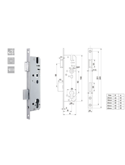 012-Замок врезной 92 -16 35 Защёлка  для входных дверей (ставят в не  проходное места )  Артикул: 00000376