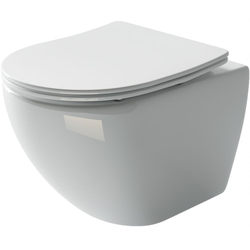 Унитаз подвесной Ceramicanova Metropol CN4002 с микролифтом, безободковый, белый