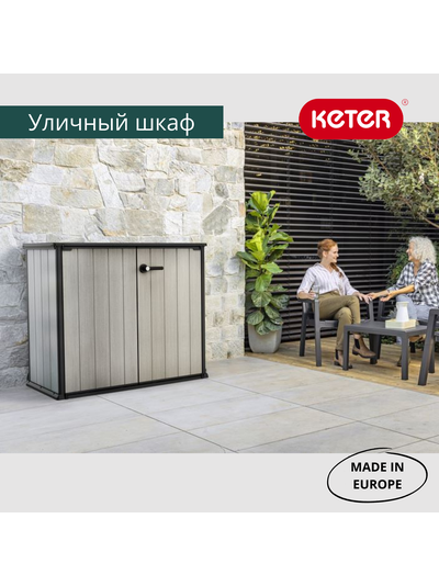 Ящик-шкаф Патио 1000 л серый