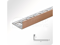 Заказать L-профиль 12.5 мм из нержавеющей стали NEEXY PVS93-14 BRG Розовый браш