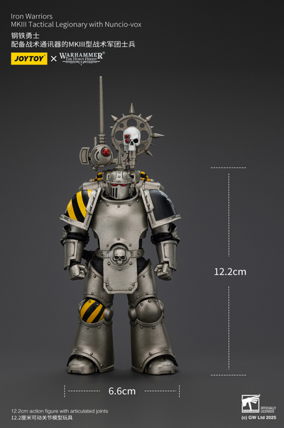 Легионер-связист Железных Воинов (Warhammer Horus Heresy) - КОЛЛЕКЦИОННАЯ ФИГУРКА 1/18 Iron Warriors MKIII Tactical Legionary with Nuncio-vox (JT01468) - JOYTOY