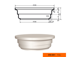 Капитель к фасадной колонне LEPNINAPLAST КЛВ-305/1 FULL