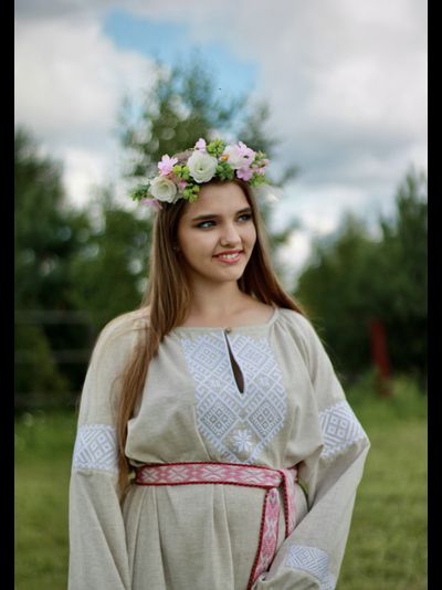 Платье в славянском стиле "Макошь" Светлая