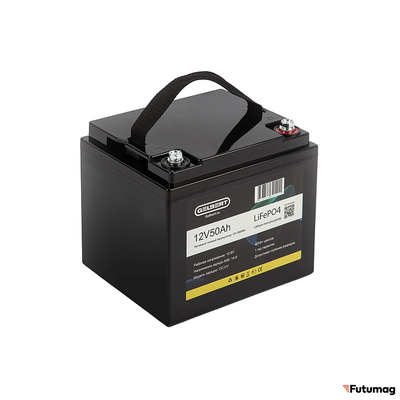 Литиевый тяговый аккумулятор Gelbert LiFePO4 (12V/50Ah/50A/600Wh) [6-GFM-38]