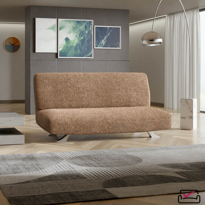 Чехол на 3хм диван без подлокотников , диван-книжку, диван Клик-кляк Микрофибра Капучино.Россия