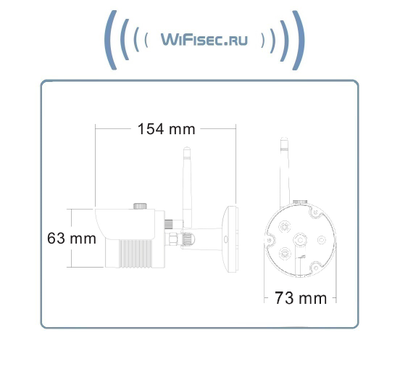 ACESEECCTV. Комплект уличного WiFi/LAN видеонаблюдения, видеорегистратор с WiFi модулем и 4 беспроводные видеокамеры, Full HD (1 порт RJ45)