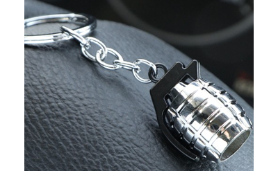 Брелок «ГРАНАТА», металл ХРОМ