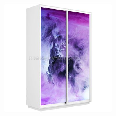 ЕН116 Шкаф-купе Дуо-Фото (Фиолетовый дым) 1200*450*2200